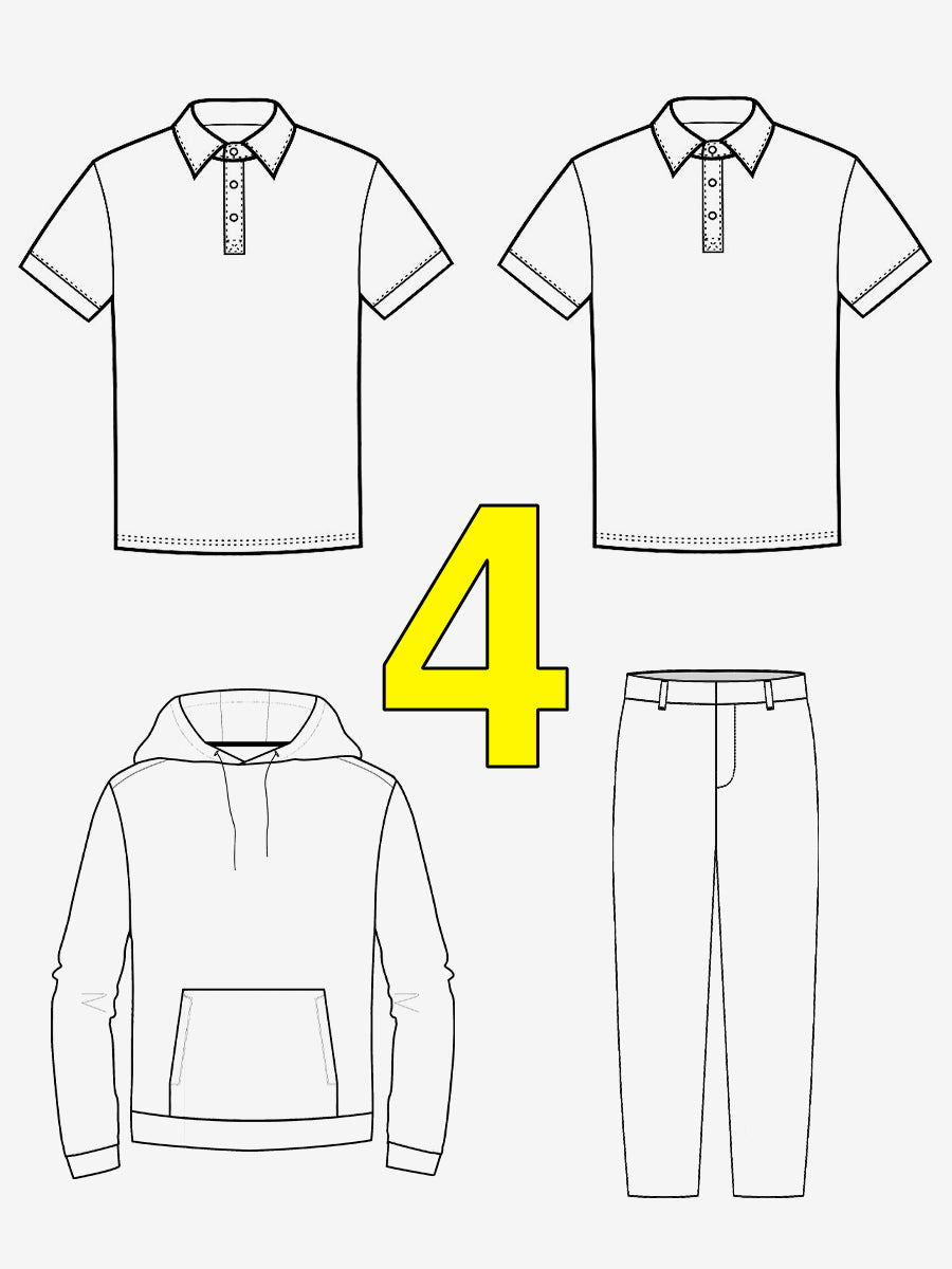 2 Polos+Hoodies+Pants