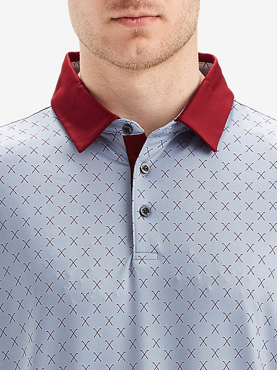 Performance Quick Dry Print Golf Polos（2）