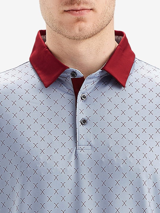 Performance Quick Dry Print Golf Polos（2）