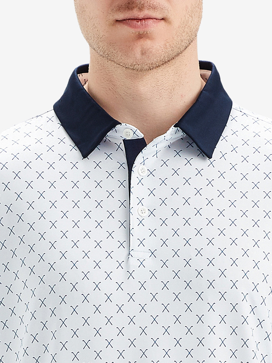 Performance Quick Dry Print Golf Polos