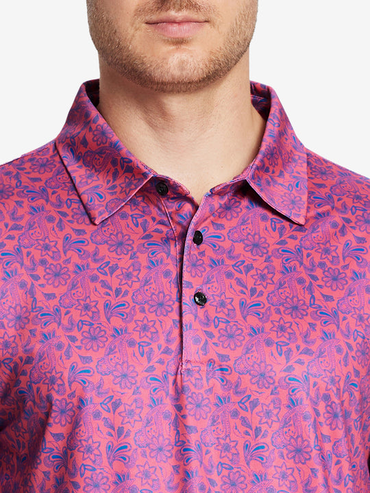 Performance Quick Dry Print Golf Polos（2）