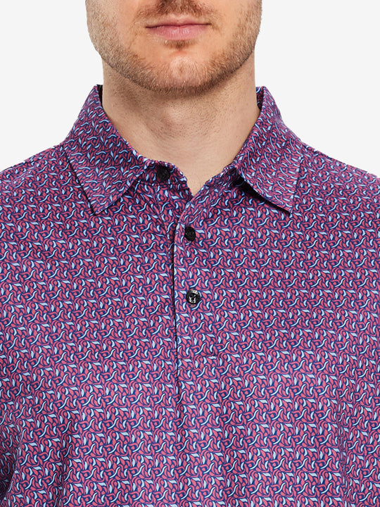 Performance Quick Dry Print Golf Polos（2）