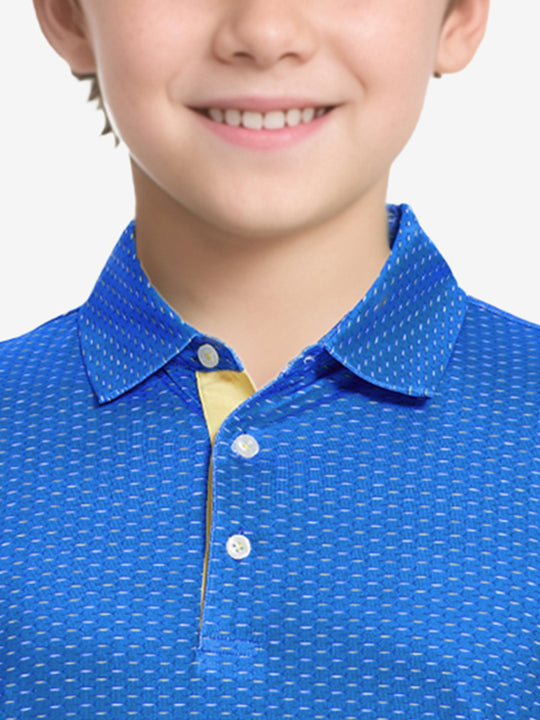 Stylish Print Boys Polo Shirts BLUE SWORDFISH