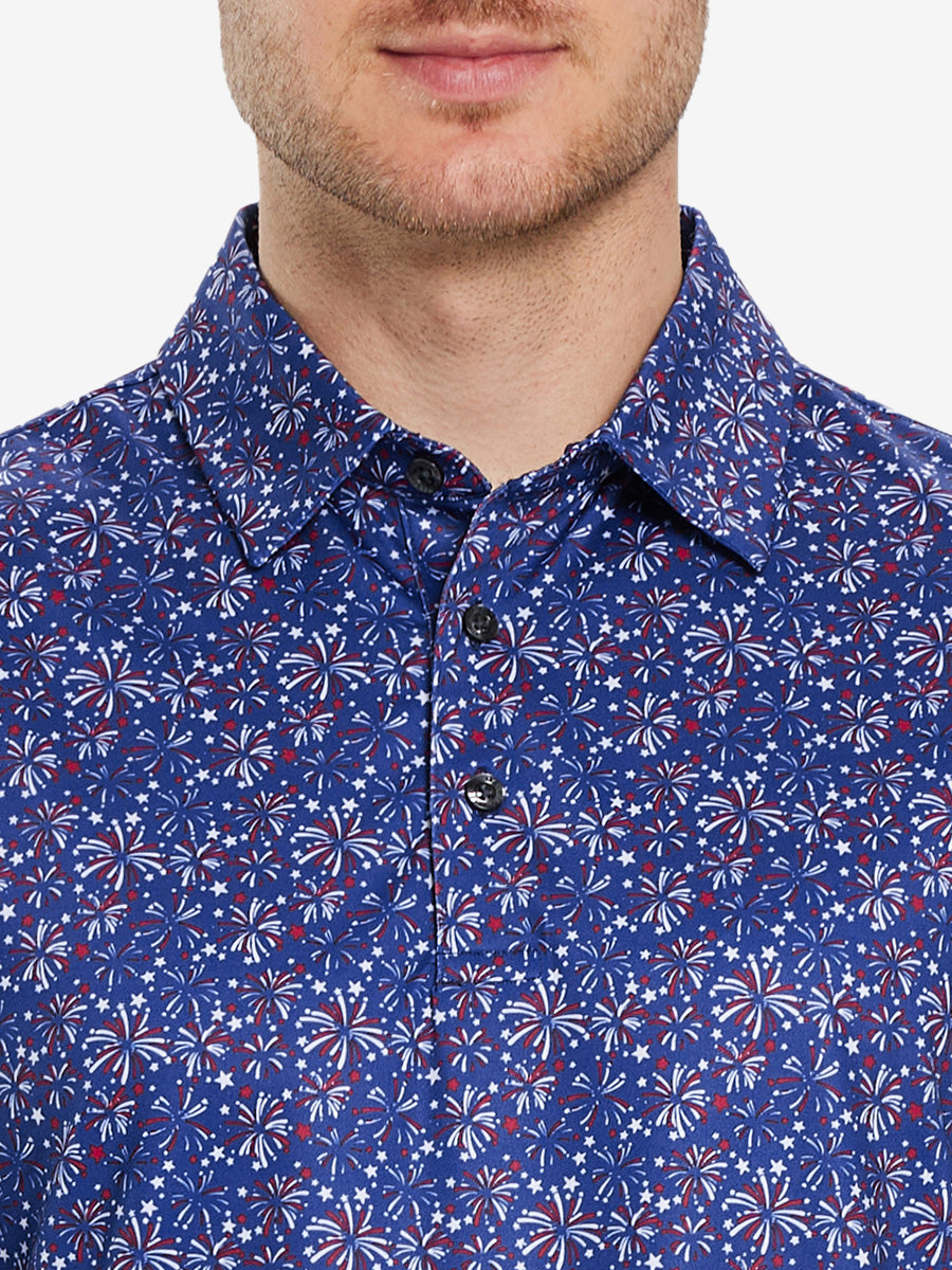 Performance Quick Dry Print Golf Polos（3）
