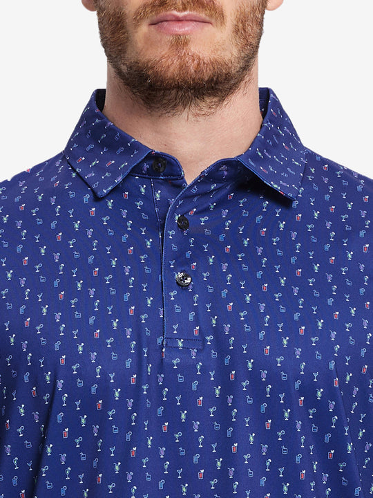 Performance Quick Dry Print Golf Polos（3）