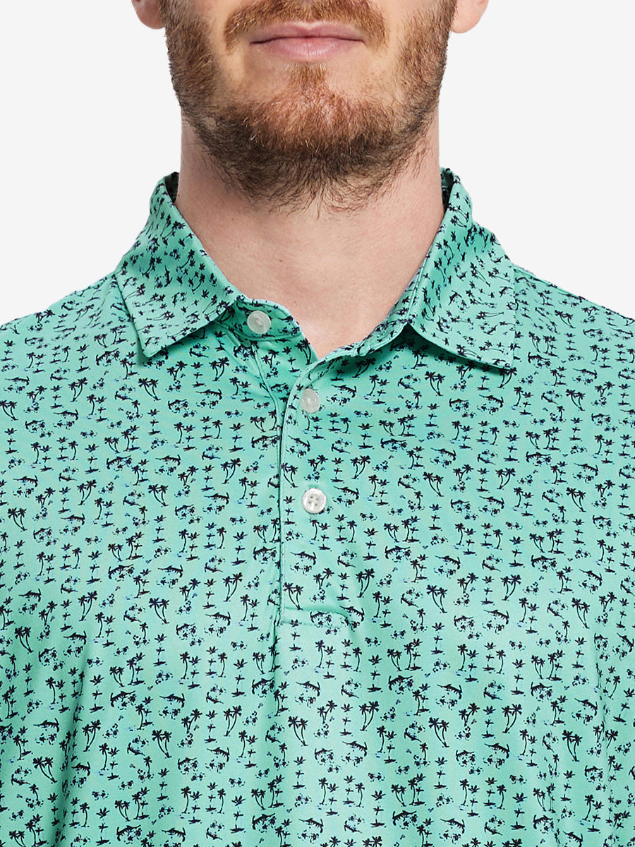 Performance Quick Dry Print Golf Polos（2）