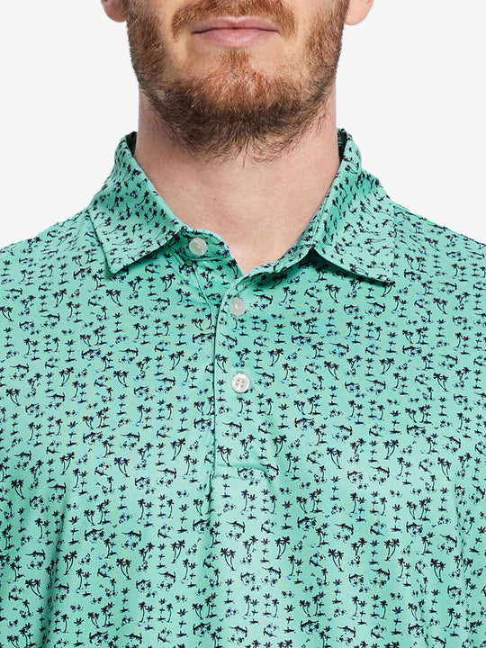 Performance Quick Dry Print Golf Polos（2）