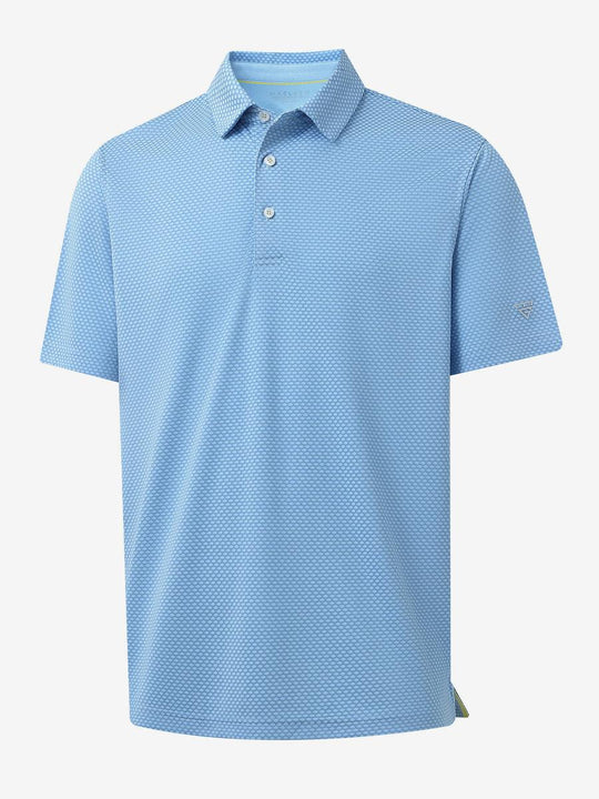 LIGHT BLUE Your Favorite Jacquard Polo 3D product render