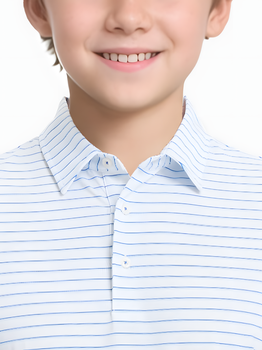 WHITE/LIGHT BLUE STRIPE