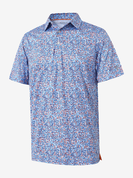 Performance Quick Dry Print Golf Polos（2）