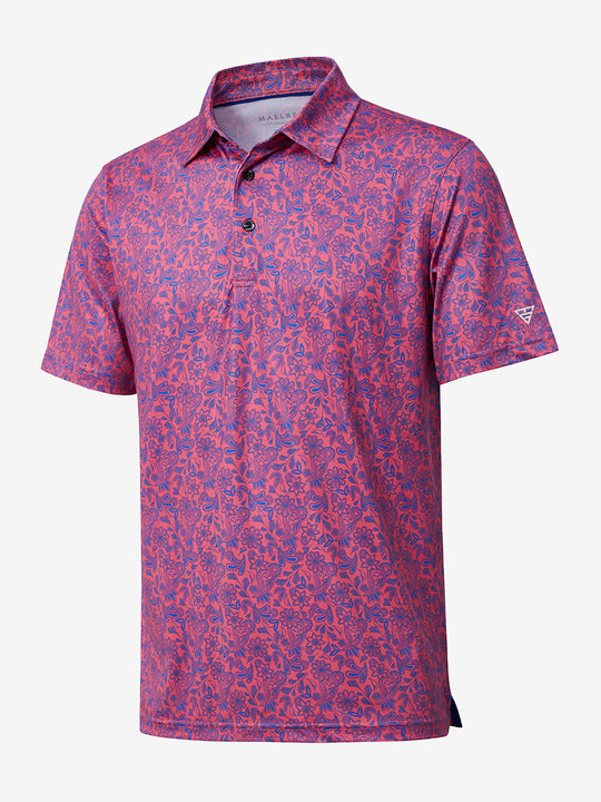 Performance Quick Dry Print Golf Polos（2）