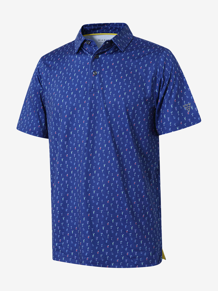 Performance Quick Dry Print Golf Polos（3）