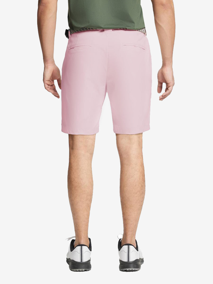 Back profile of Pink golf shorts – breathable and durable fit
