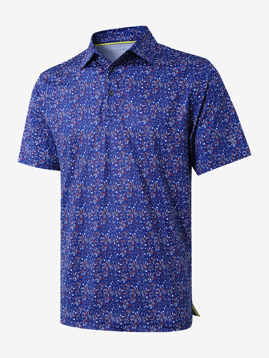 Performance Quick Dry Print Golf Polos（3）