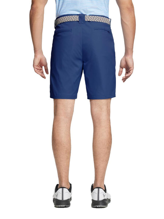 Back profile of Cobalt golf shorts by MAELREG – breathable, durable fit