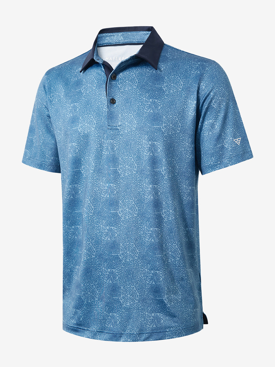Performance Quick Dry Print Golf Polos（2）