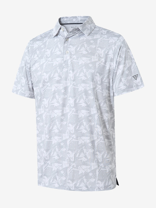 Performance Quick Dry Print Golf Polos（2）