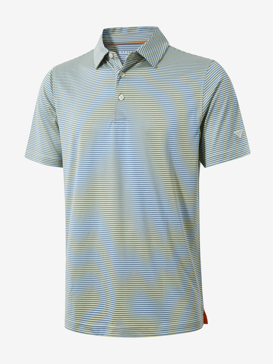 Performance Cooling Polo – 3D product view in Yellow Stripe for kids