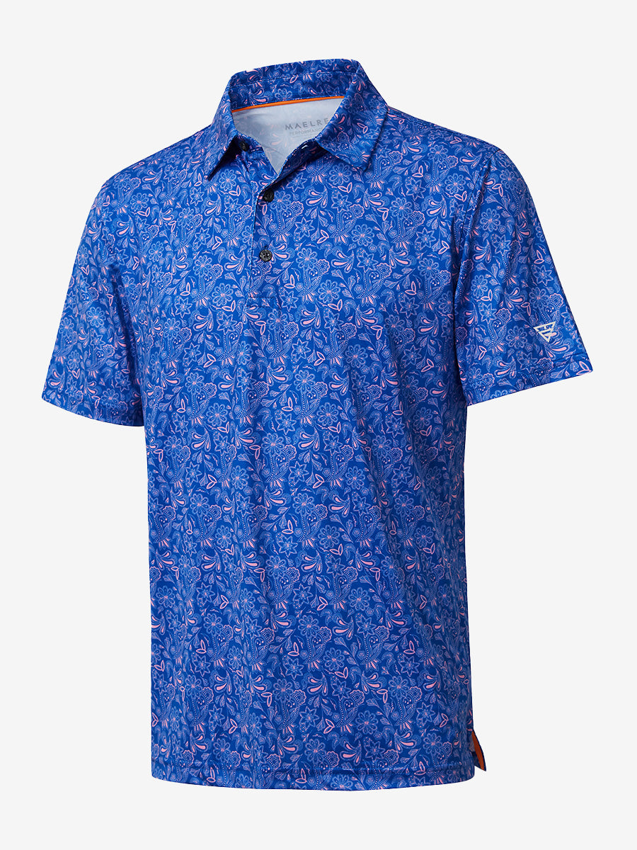 Performance Quick Dry Print Golf Polos（3）