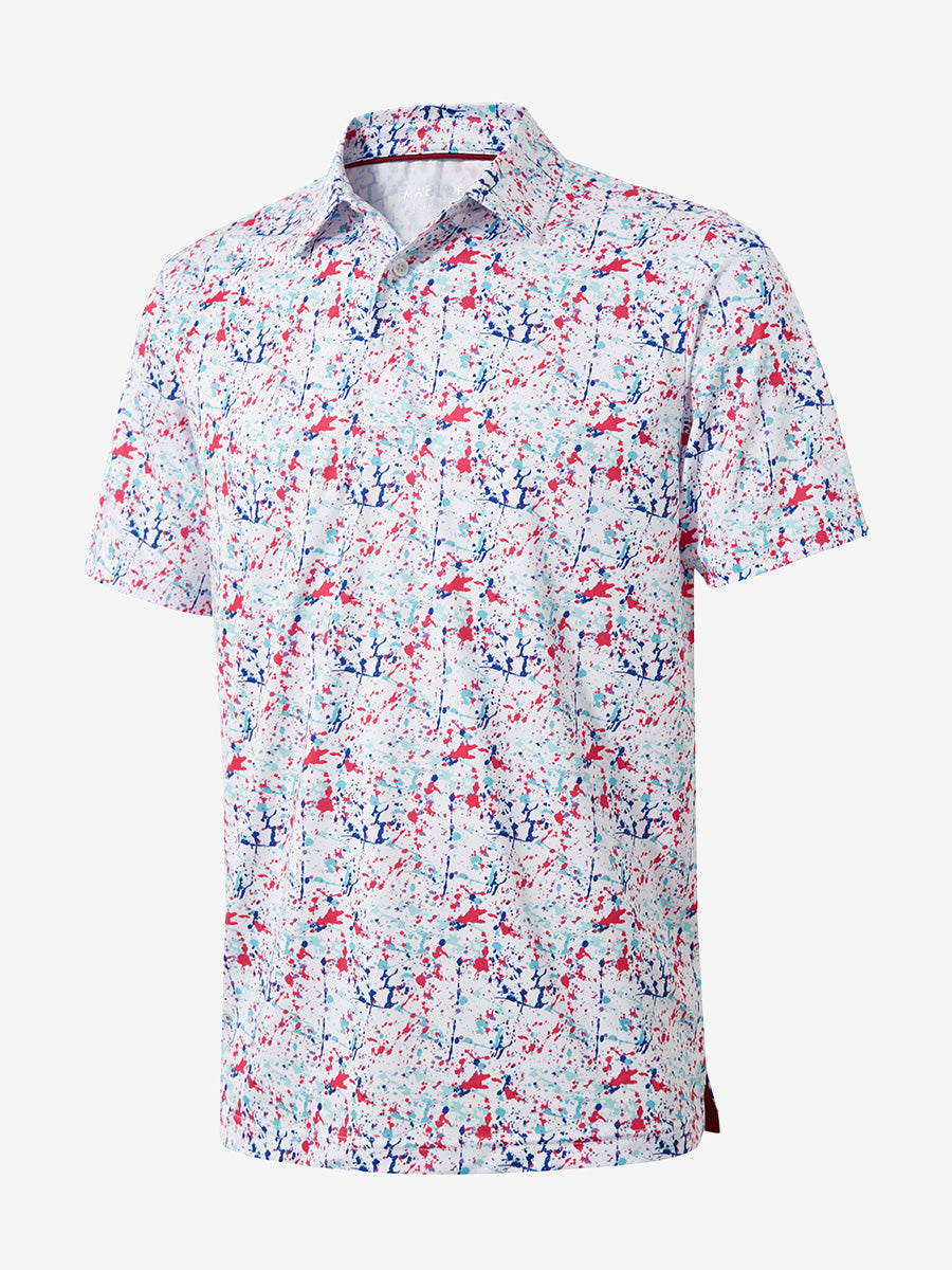 Performance Quick Dry Print Golf Polos（4）