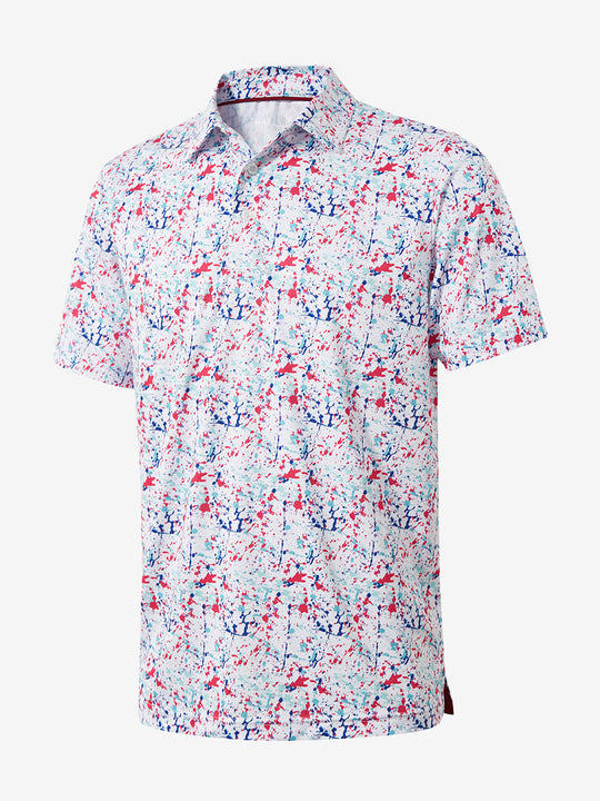 Performance Quick Dry Print Golf Polos（4）