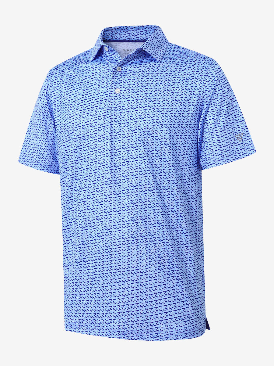 Performance Quick Dry Print Golf Polos（2）
