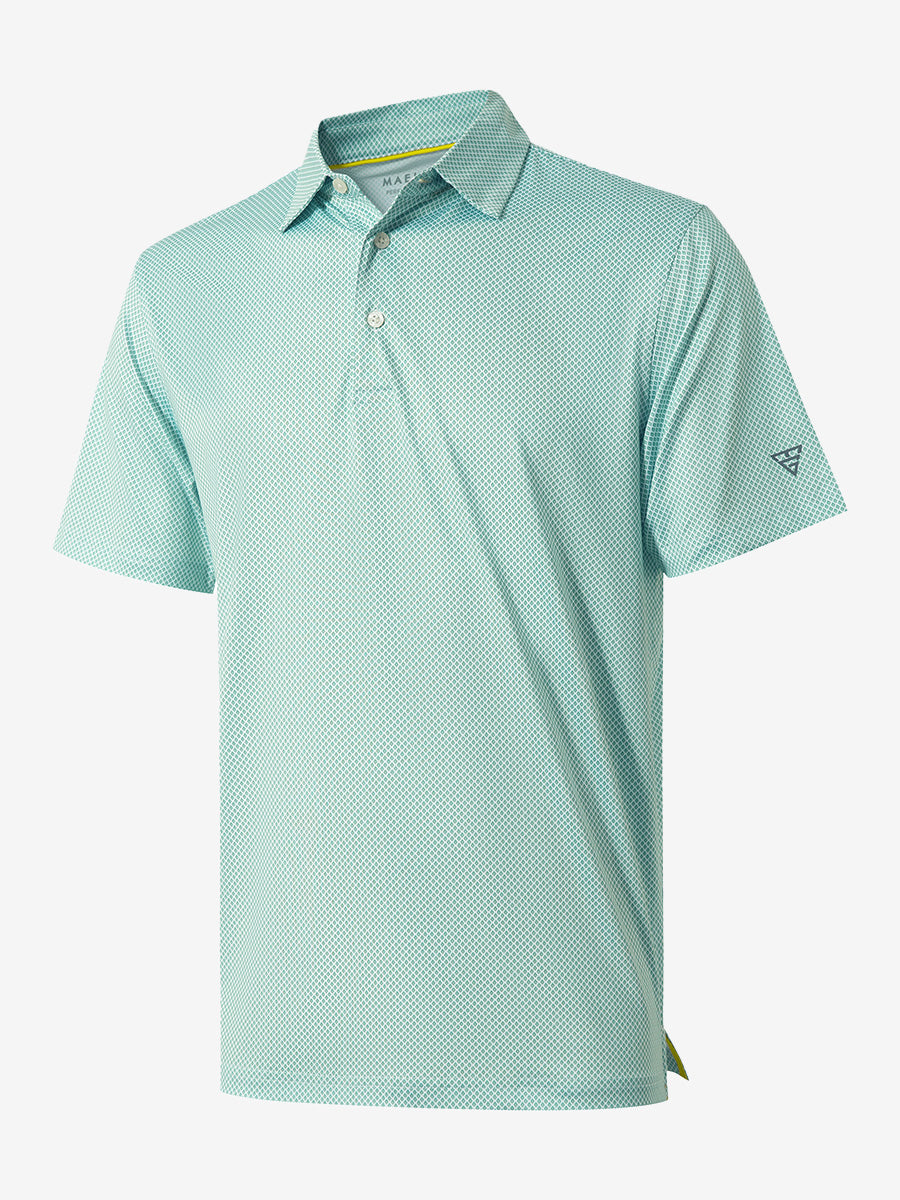 Performance Quick Dry Print Golf Polos（2）