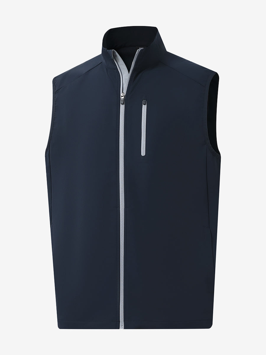 Windproof Golf Vests with Zip Pockets