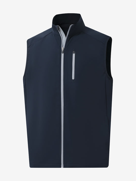 Windproof Golf Vests with Zip Pockets