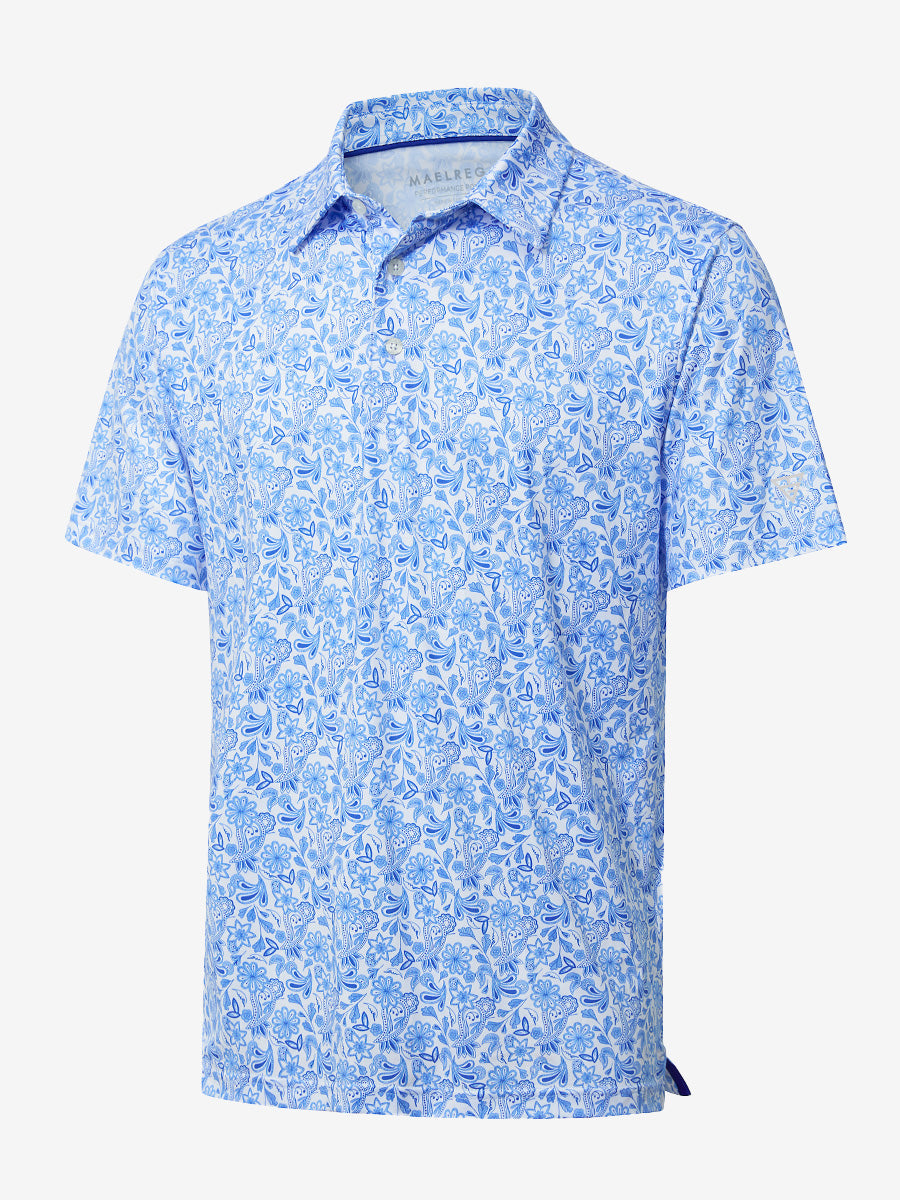 Performance Quick Dry Print Golf Polos（4）