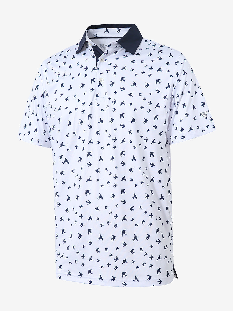 Performance Quick Dry Print Golf Polos（4）