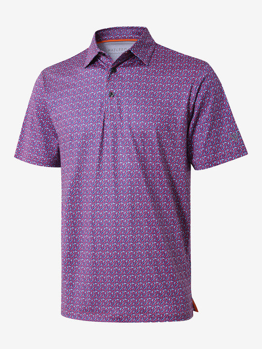 Performance Quick Dry Print Golf Polos（2）