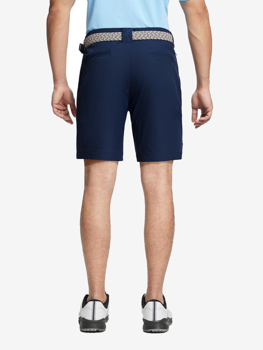 Back profile of Navy golf shorts – breathable and durable fit