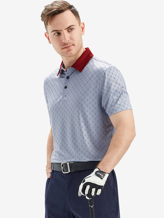 Performance Quick Dry Print Golf Polos（2）