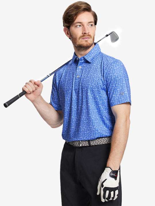 Performance Quick Dry Print Golf Polos（3）