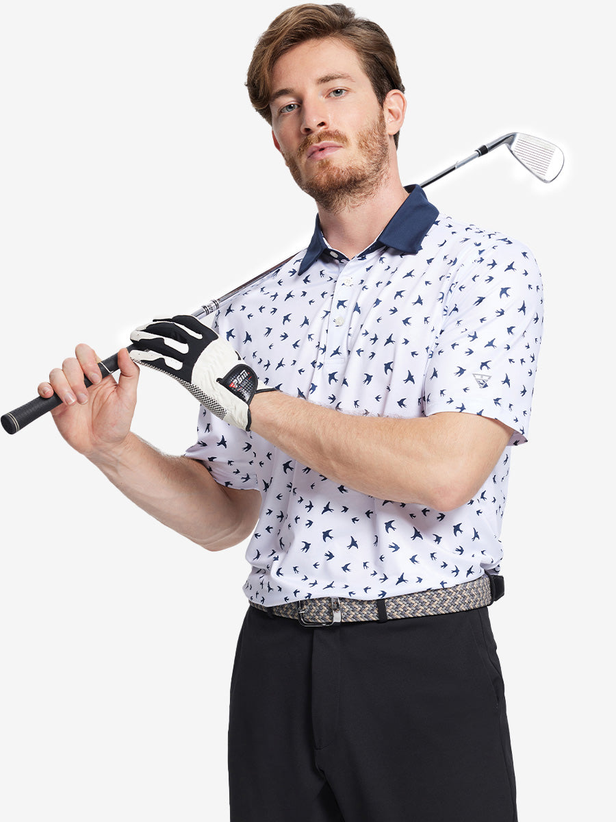 Performance Quick Dry Print Golf Polos（4）
