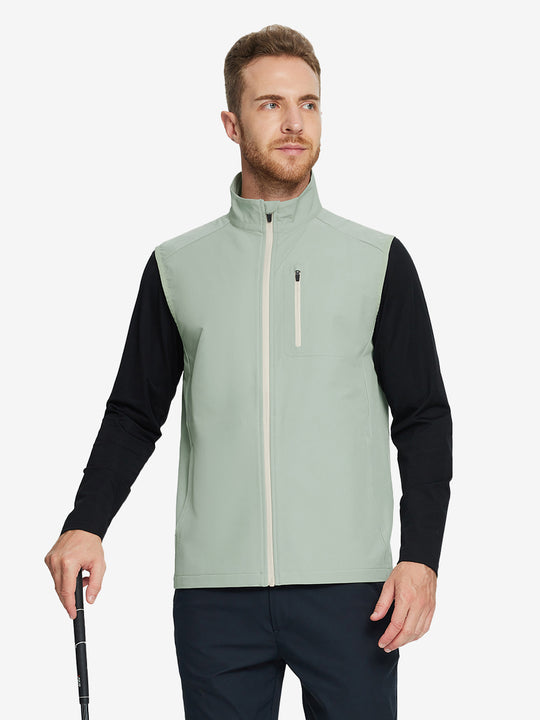 Windproof Golf Vests with Zip Pockets
