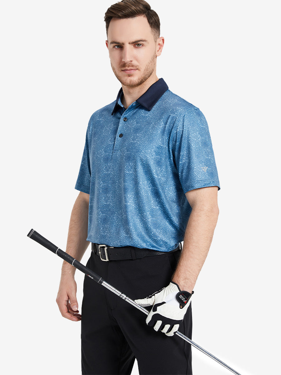 Performance Quick Dry Print Golf Polos（2）