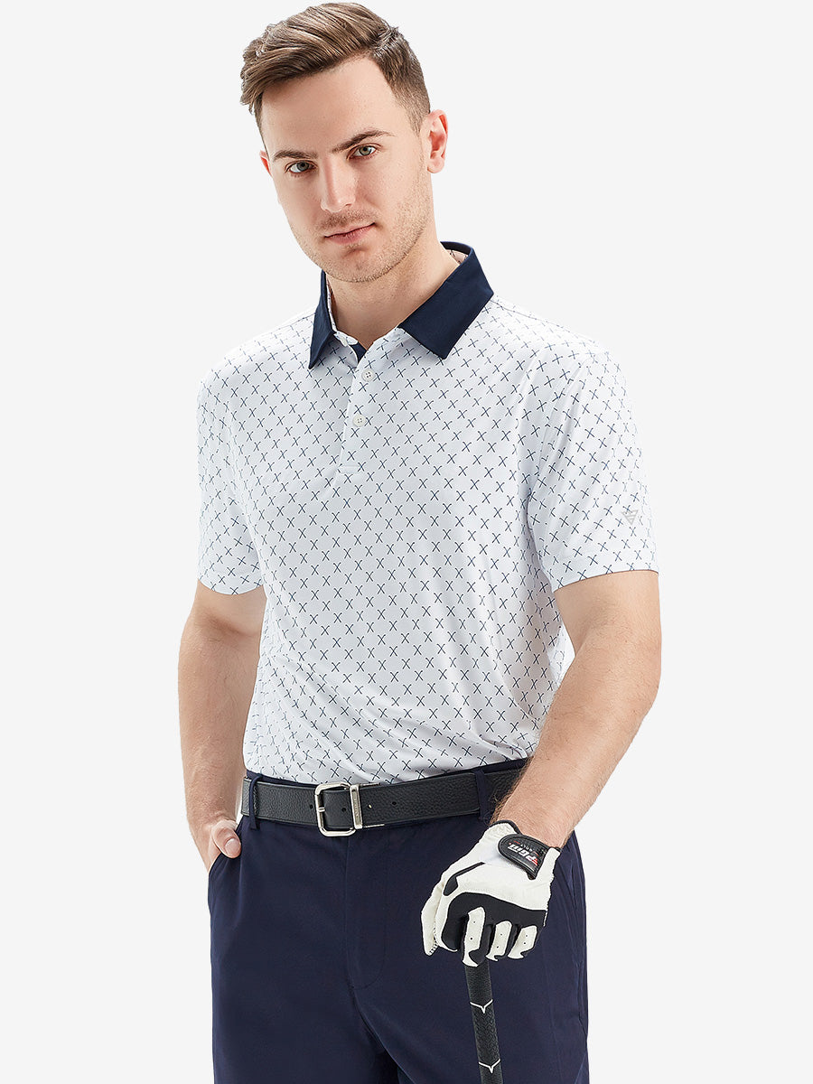 Performance Quick Dry Print Golf Polos