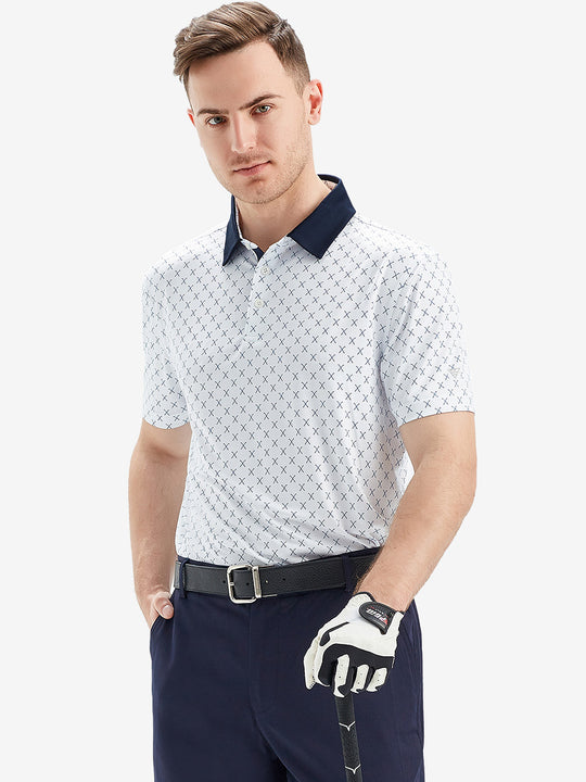 Performance Quick Dry Print Golf Polos