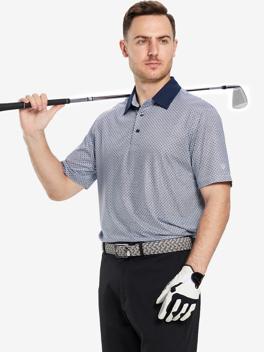 Performance Quick Dry Print Golf Polos（5）