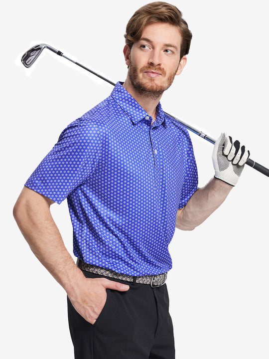 Performance Quick Dry Print Golf Polos