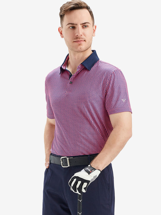 Performance Quick Dry Print Golf Polos（5）