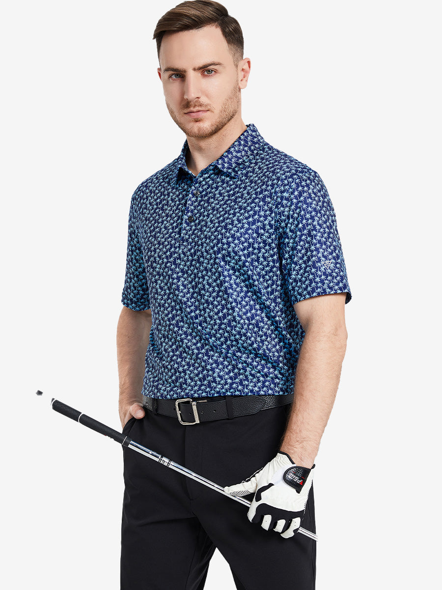 Performance Quick Dry Print Golf Polos（3）