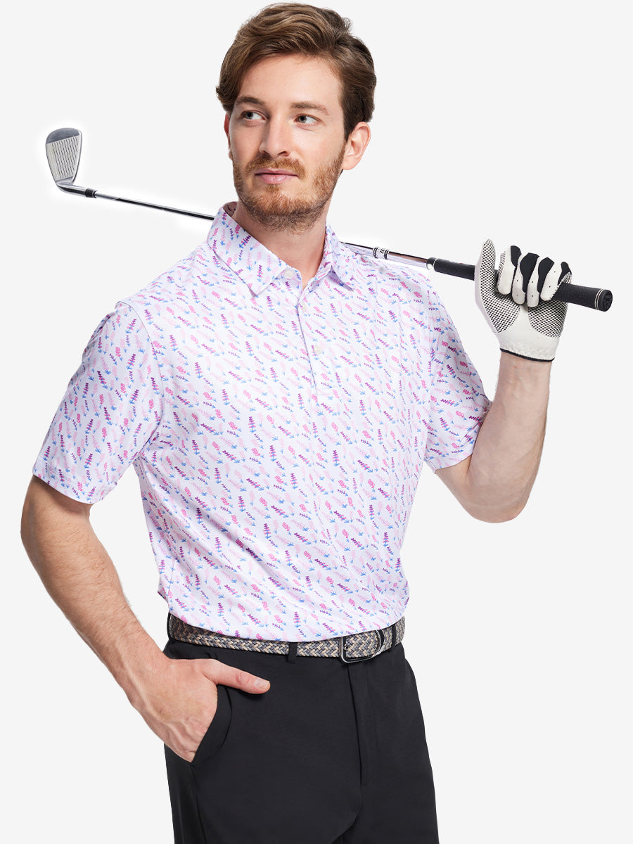 Performance Quick Dry Print Golf Polos（5）