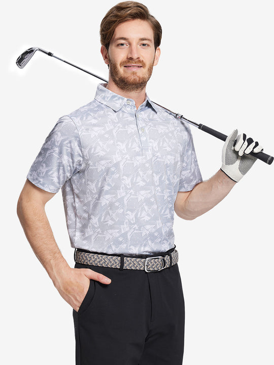 Performance Quick Dry Print Golf Polos（2）