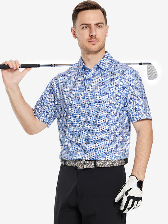 Performance Quick Dry Print Golf Polos（5）