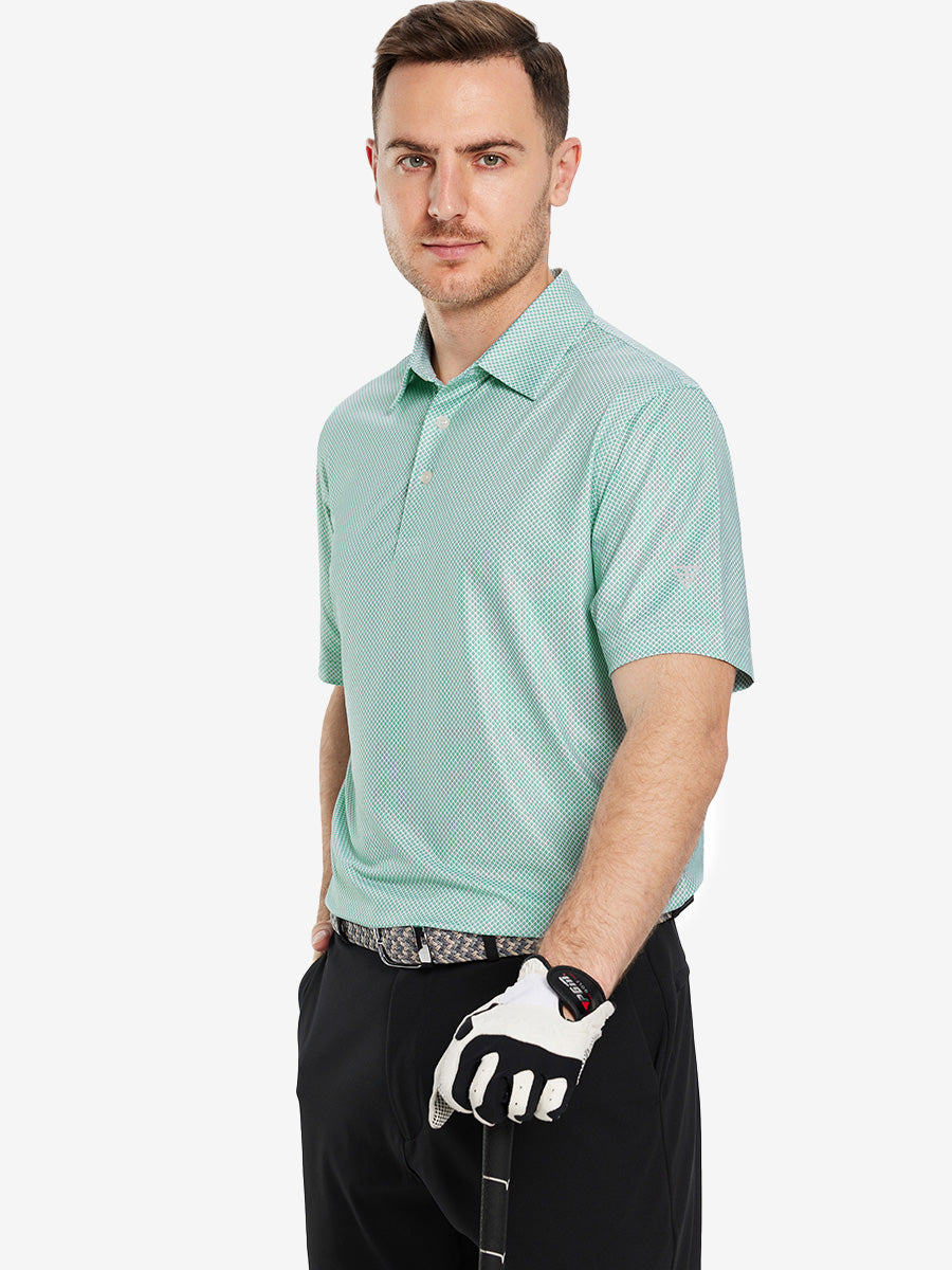 Performance Quick Dry Print Golf Polos（2）