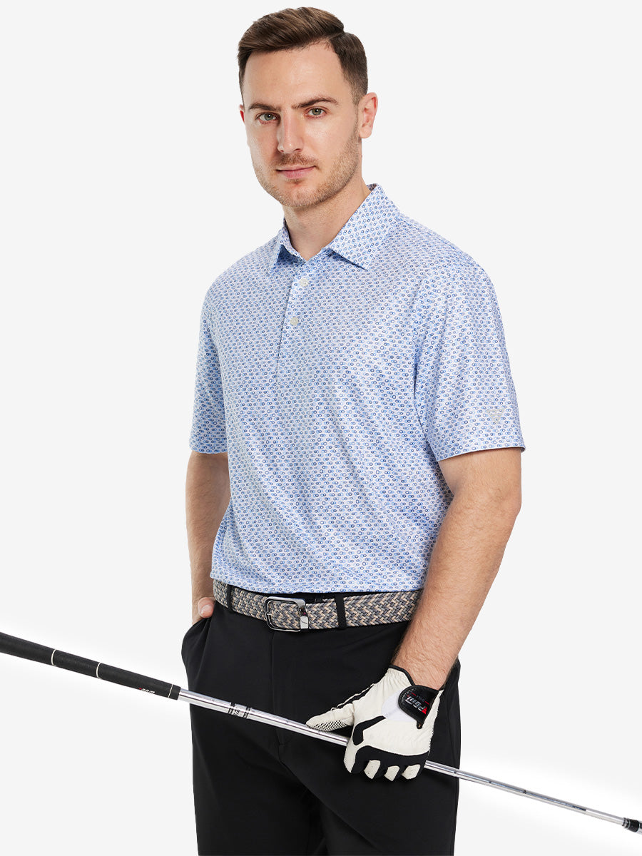 Performance Quick Dry Print Golf Polos