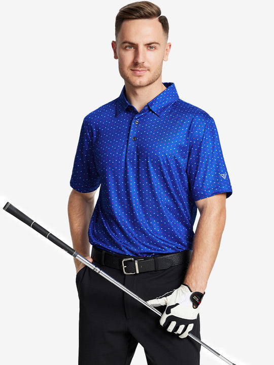 Performance Quick Dry Print Golf Polos（3）